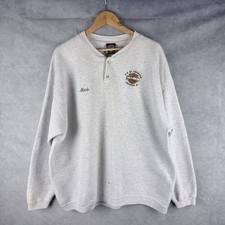 Vintage Harley Davidson Sweatshirt Mens XXL Maryland Henley Made In USA 90s