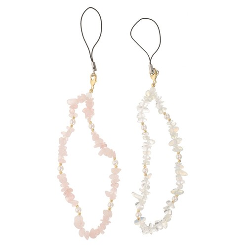2 Pcs Handy Kette Damen Perlenbesetztes Telefon-Umhängeband Gurt Für - 第 5/12 張圖片