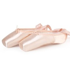 Ballet Pointe Shoes for Girls Women Professional Dance Shoes with Ribbon Toe ...