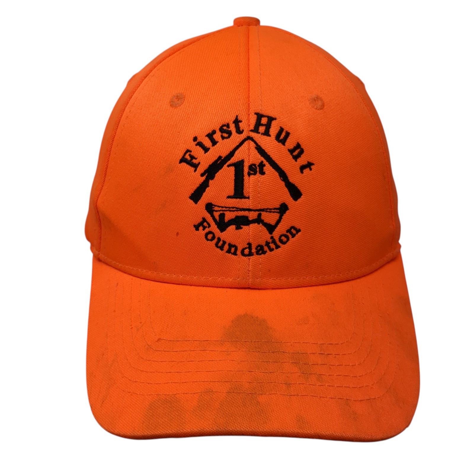 First Hunt Foundation Strapback Hat Orange One Si… - image 1
