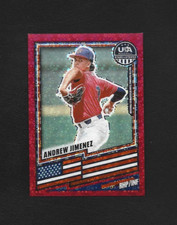 2026 Panini USA Baseball Stars & Stripes Andrew Jimenez Disco Red Prizm /199