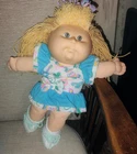 Cabbage Patch Kids Hasbro 1992 1st ed crimp n curl  hm t16 green n gray eyes