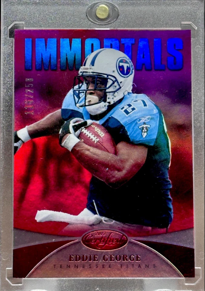 Eddie George RARE RED FOIL REFRACTOR HOLO INVESTMENT CARD SSP /250 TITANS MINT - Image 4 of 4