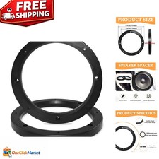 2 Pcs Black 6.5-inch Waterproof Speaker Spacers for Enhanced Acoustic Quality