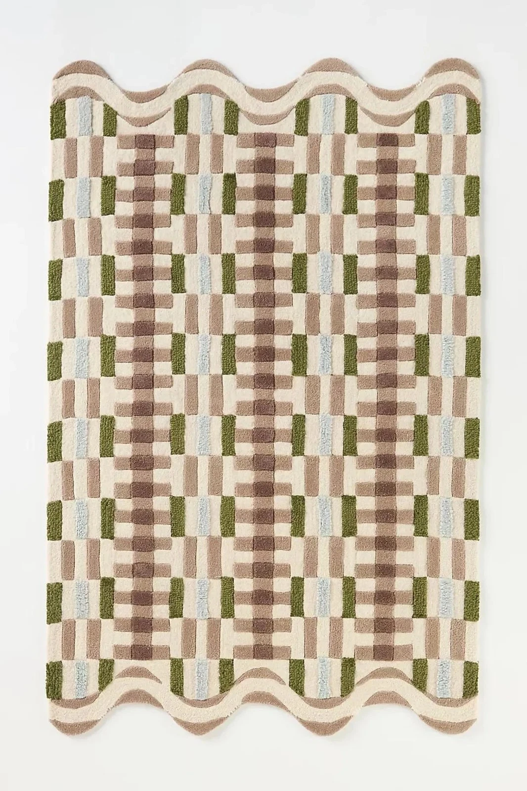 Hand Tufted Wool Rug Geometric Scalloped Modern Design Handmade Carpet Rugs
Opens in a new window or