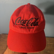 COCA-COLA Zero Sugar COKE Red Strapback Adjustable Baseball Hat/Cap