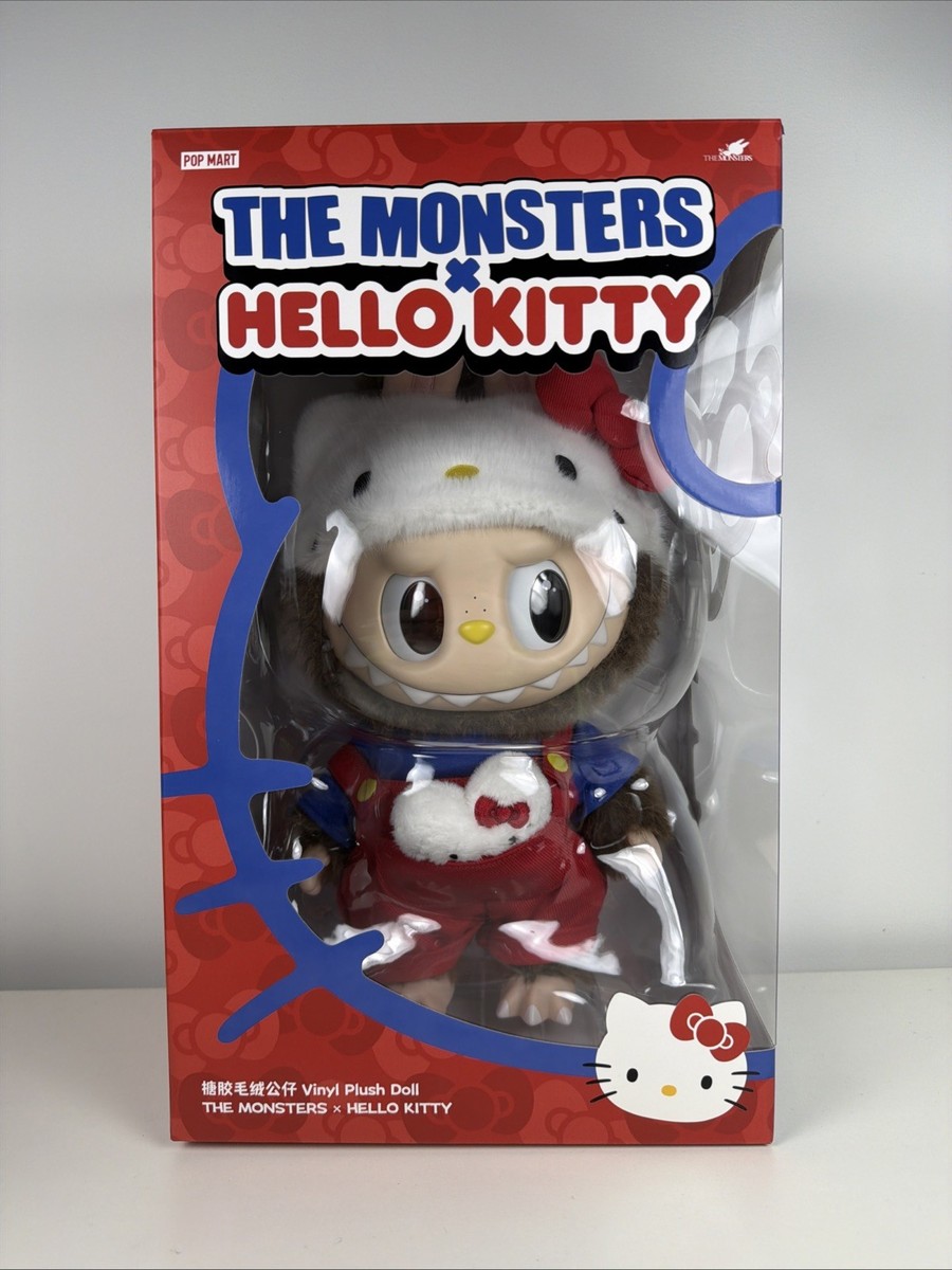 New POP MART Labubu Hello Kitty x The Monsters 15-inch Vinyl Plush