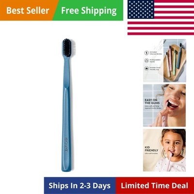 Boka Classic Manual Toothbrush Extra Soft Activated-Charcoal Tapered Bristles