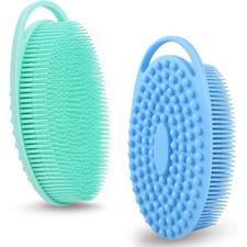 Silicone Body Scrubber Shower Exfoliator Soft Gentle Loofah Alternative for