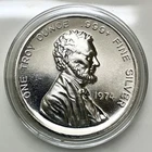1974 C.C.M. Lincoln  1 Oz .999 Silver International Silver Trade Unit- UHR