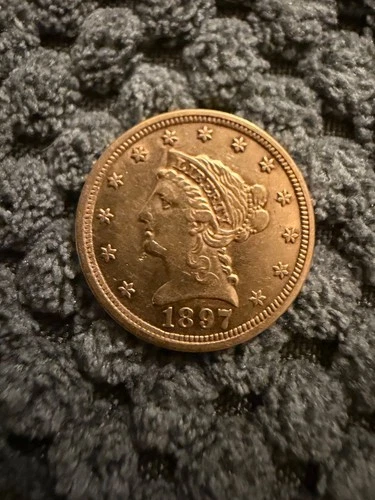 1897 $2.50 AU Liberty Head Quarter Eagle $2 1/2 Gold Coin
