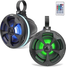 Pyle 2-Way Waterproof Off Road Speakers 5.25" 1000W Active Passive Marine