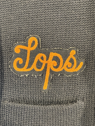 Vintage Letterman's Historic Black Wool Women's Cardigan Varsity "GAA" K 30/40's - Afbeelding 3 van 17