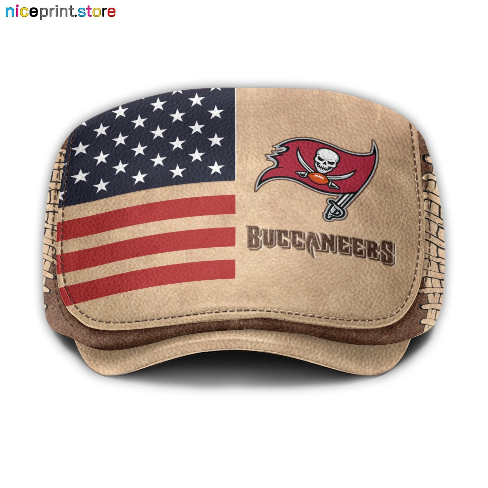 Leather Cap Tampa Bay Team Buccaneers Jeff Cap football Driver Cap football Golf Cap Flat