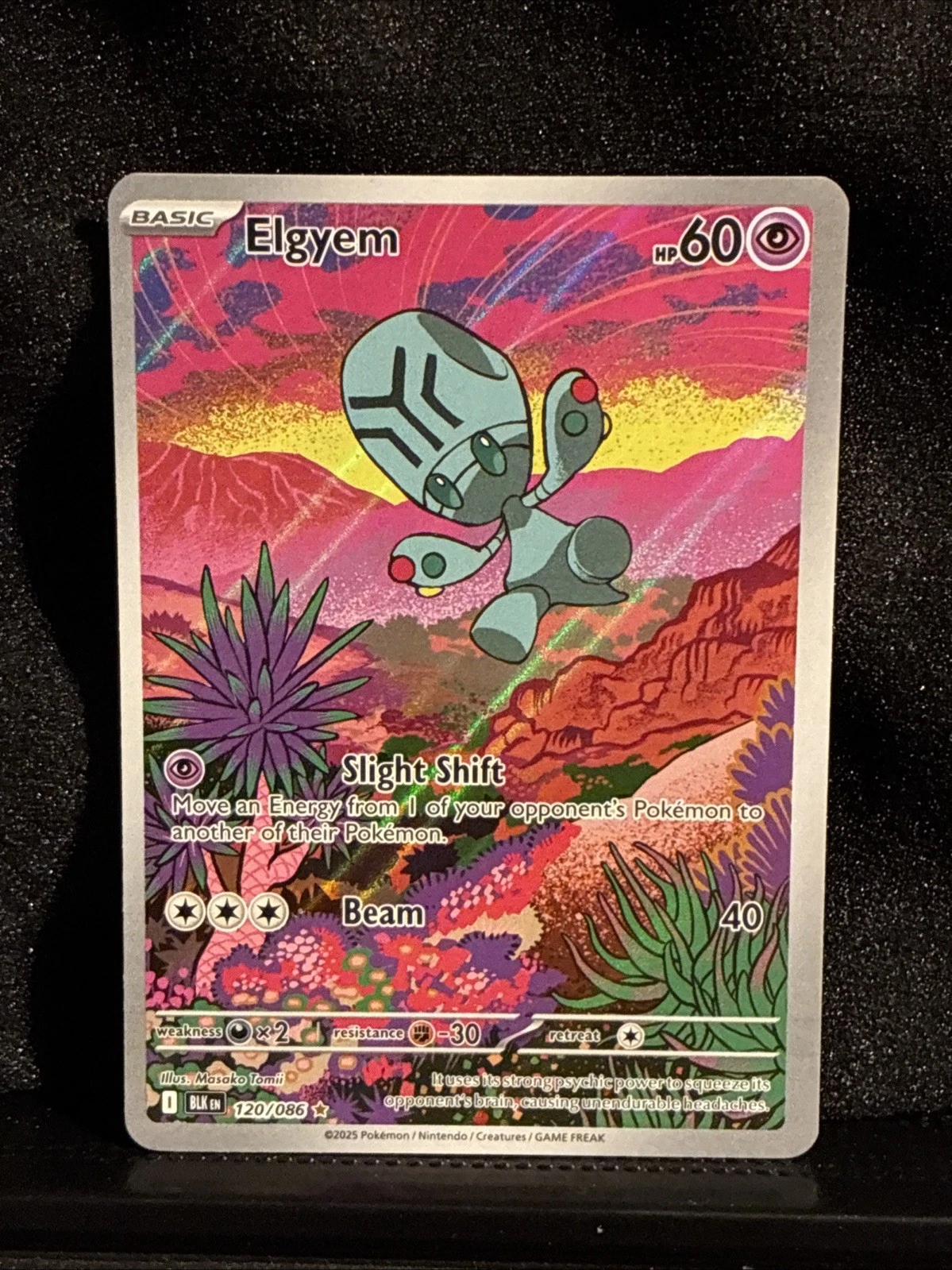 Elgyem 120/086 SV: Black Bolt Pokemon Card NM