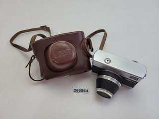 Kamera Werra Objektiv Tessar 2 8/50 6153671 Carl Zeiss Jena Leder Hülle #266564