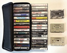 36x Rock/Metal Cassette Lot w/ Case Doors, Rolling Stones, Dire Straits, INXS 