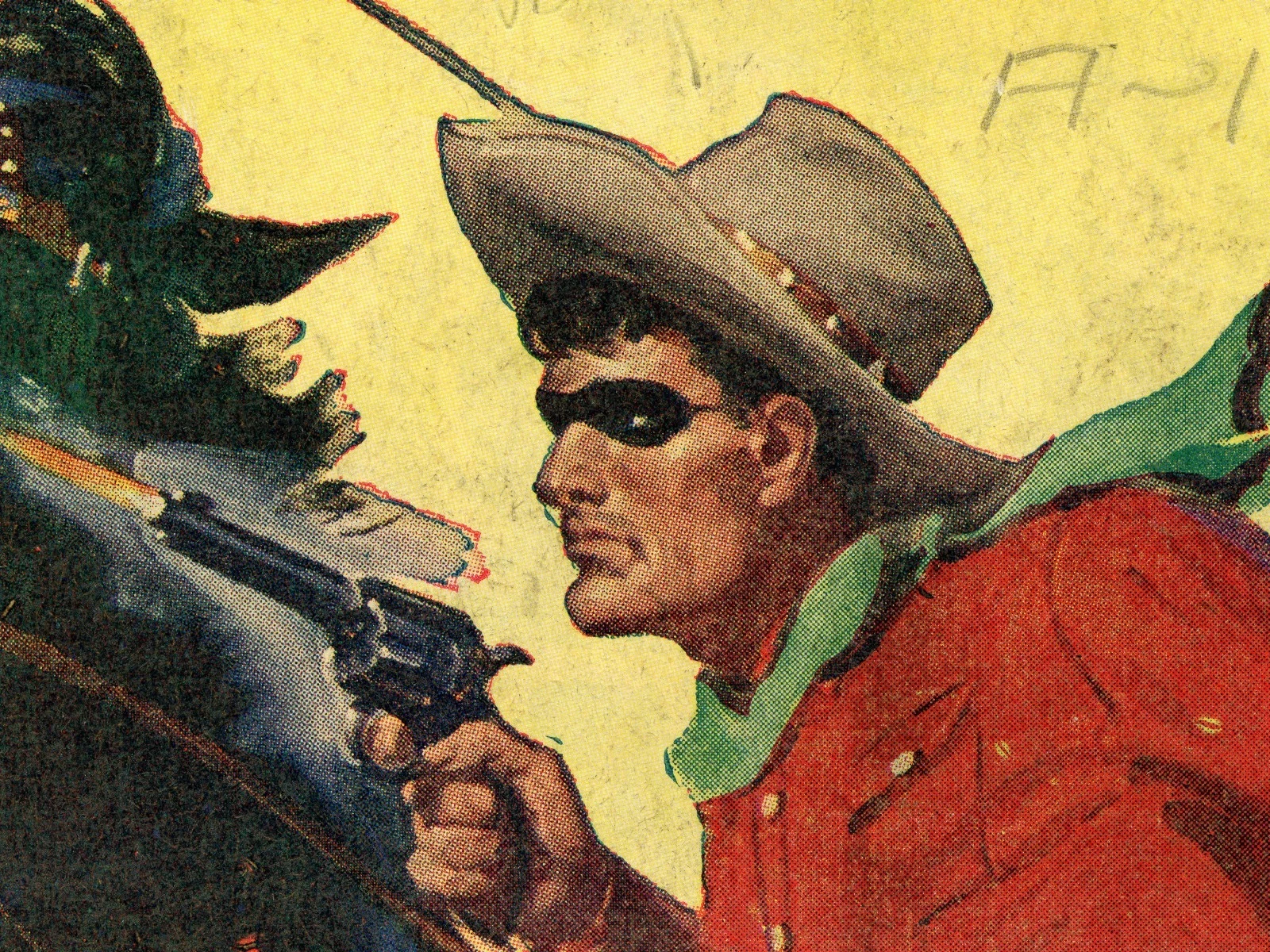 Vintage Western Comic Poster Cowboy Wall Art Print