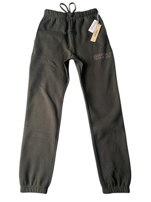 Fear of God Essentials Men's Off Black Logo Drawstring Sweatpants XS Pockets NWT