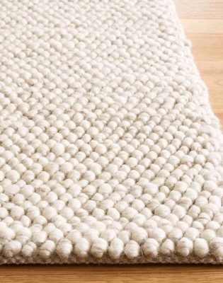 SAFAVIEH Natura NAT425B Handwoven Beige / Ivory Rug Wool 3x5