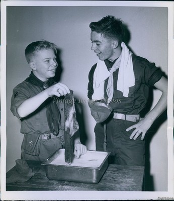 1951 New York George Wright Joseph Abell Boy Scout Week Vintage Photo 8x8