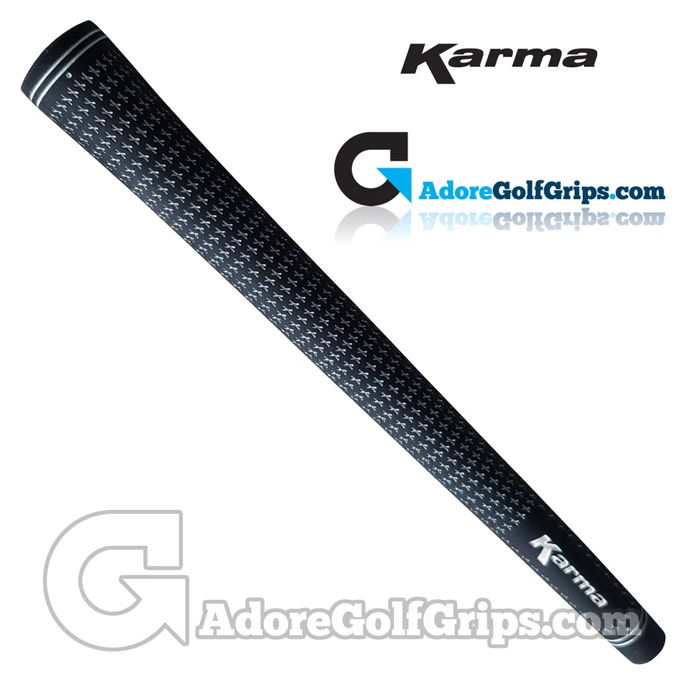 Karma Velour Midsize Golfgriffe - schwarz/weiß x 9