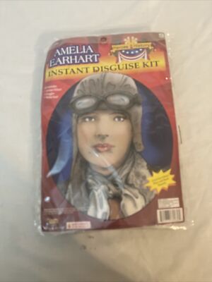 Amelia Earnhart INSTANT DISGUISE KIT HISTORY Kids costume Helmet Goggles