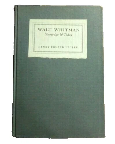 Walt Whitman Limited Edition Hardcover Antiquarian & Collectible Books