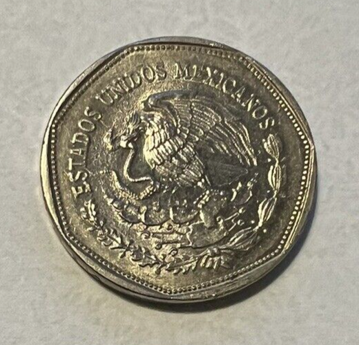 Mexico 1980 $5 PESOS Coin with Quetzalcoatl (mythical Aztec flying