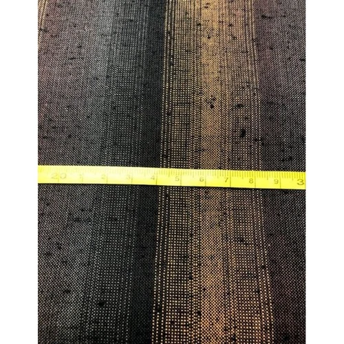 SHIMOGAWA KURUME KASURI Fabric 4 Standing Rapid Striped Nep Brown - Picture 4 of 4