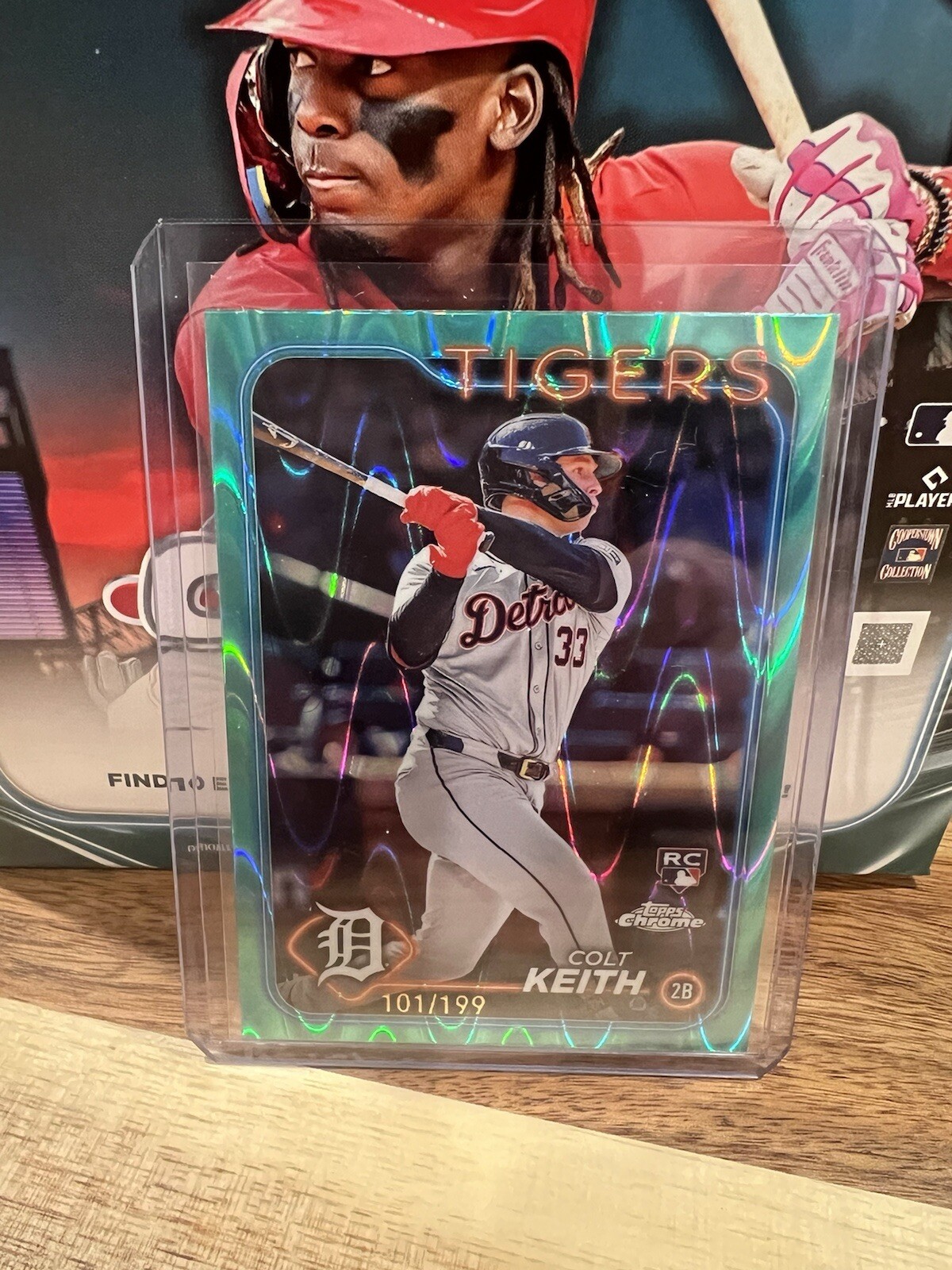 Colt Keith 2024 Topps Chrome Aqua Lava Refractor RC 162/199 Tigers Rookie #2