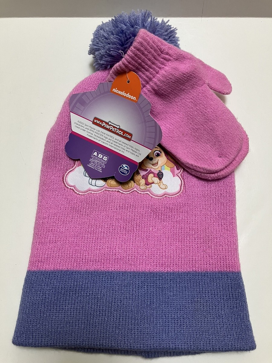 その他 handmade e Nickelodeon Paw Patrol Girls Winter Hat, and Kids Gloves Set= New