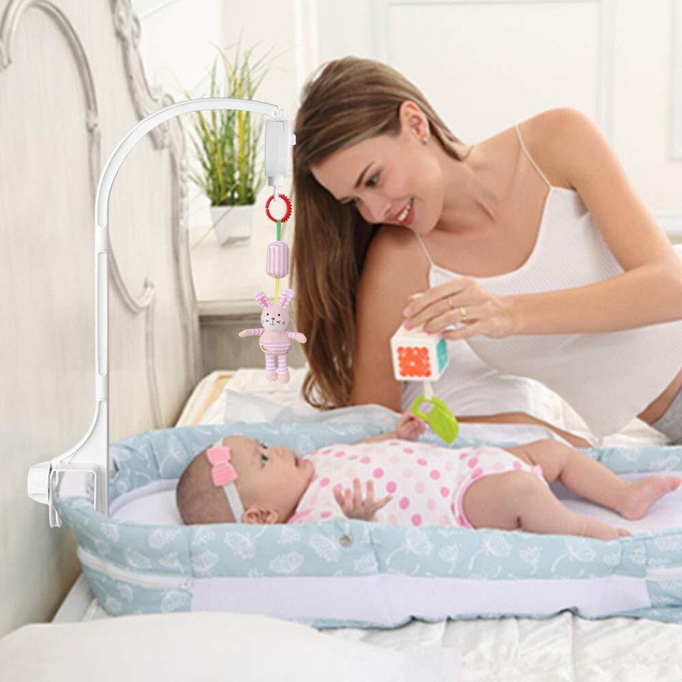 25 Inch Baby Musical Crib Mobile Bed Holder Infant Bed Decoration Toys