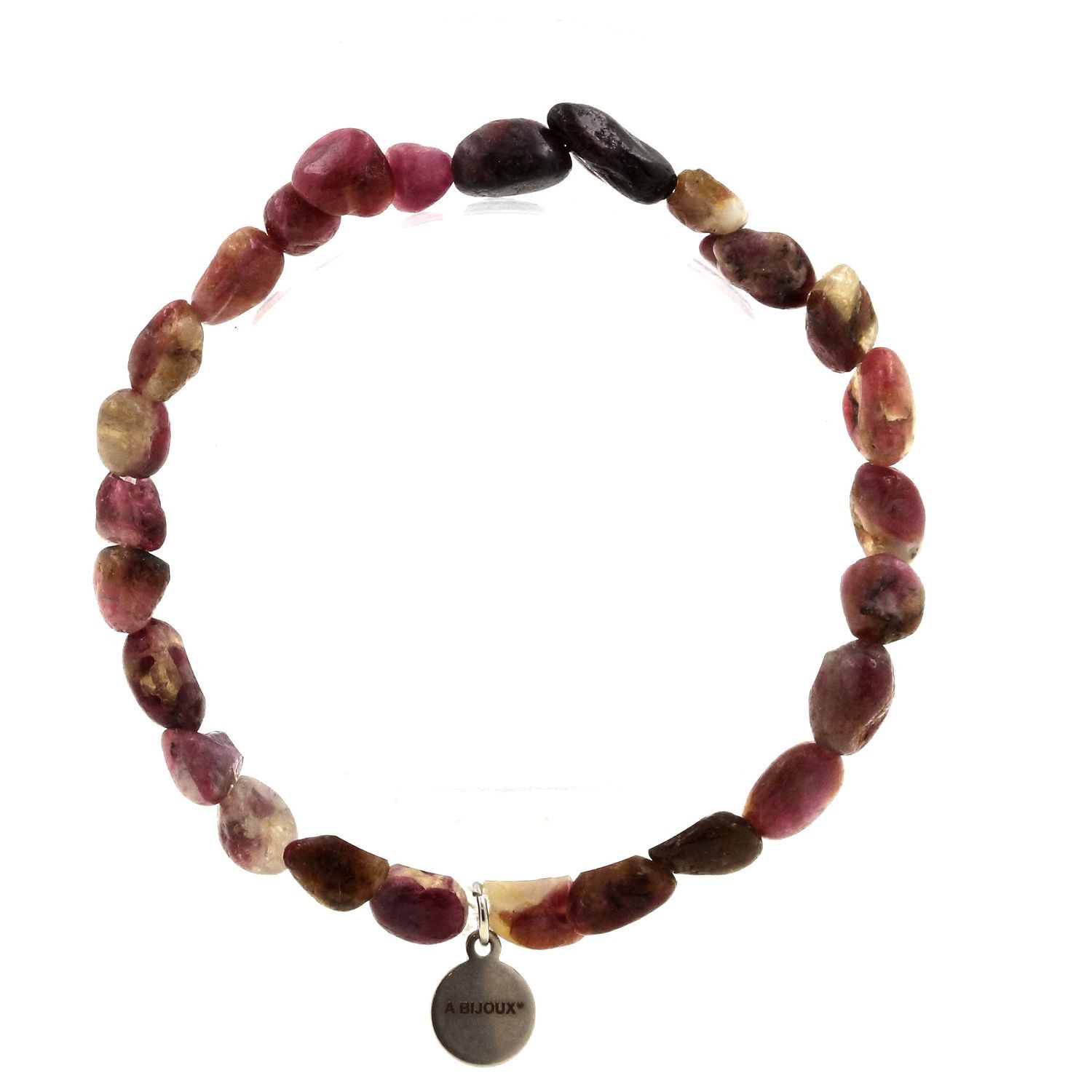 Bracelet perles tourmaline rubellite création française à offrir pour une occasion
