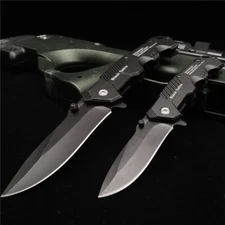 Folding pocket knife tactical survival portable camping stainless steel knife
