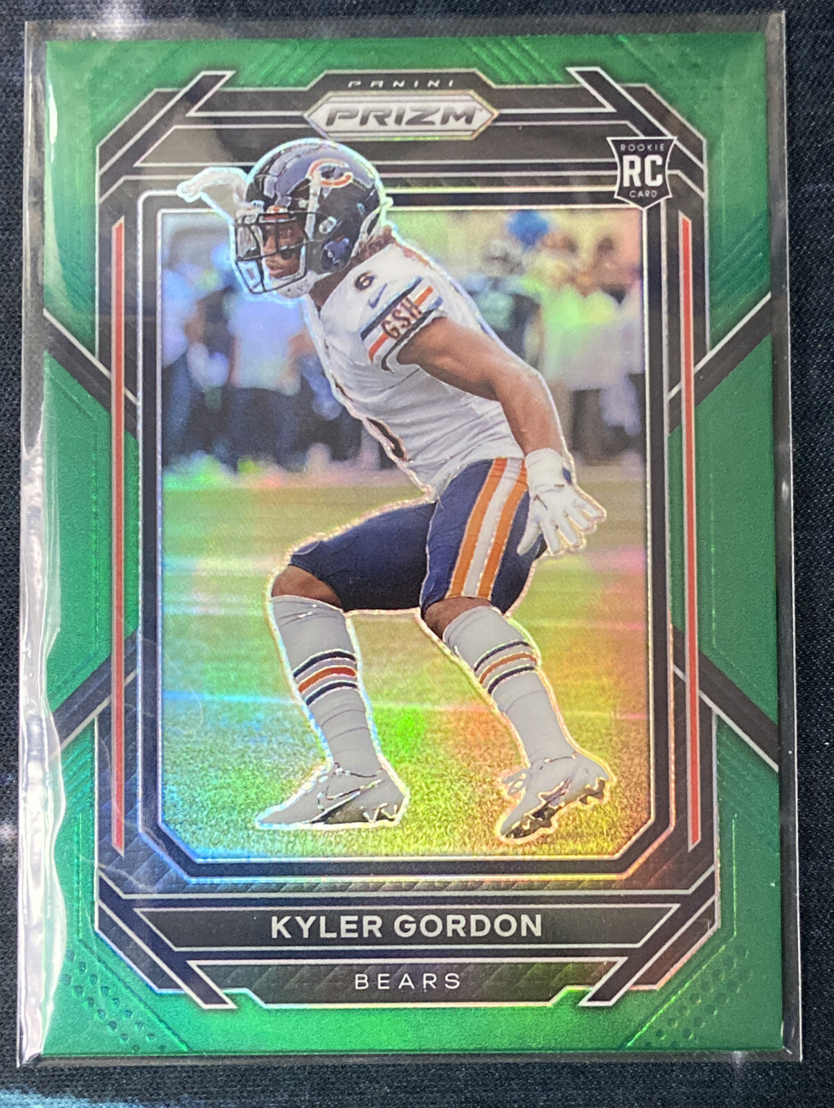 2022 Panini Prizm #385 KYLER GORDON RC - CHICAGO BEARS - GREEN PRIZM