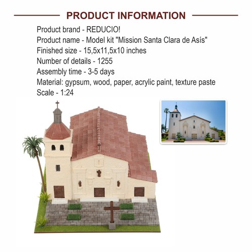 School project California Missions Model Kit Santa Clara de Asís ...
