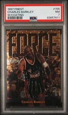 1997 FINEST 156 CHARLES BARKLEY W/COATING #156 PSA 7 NM