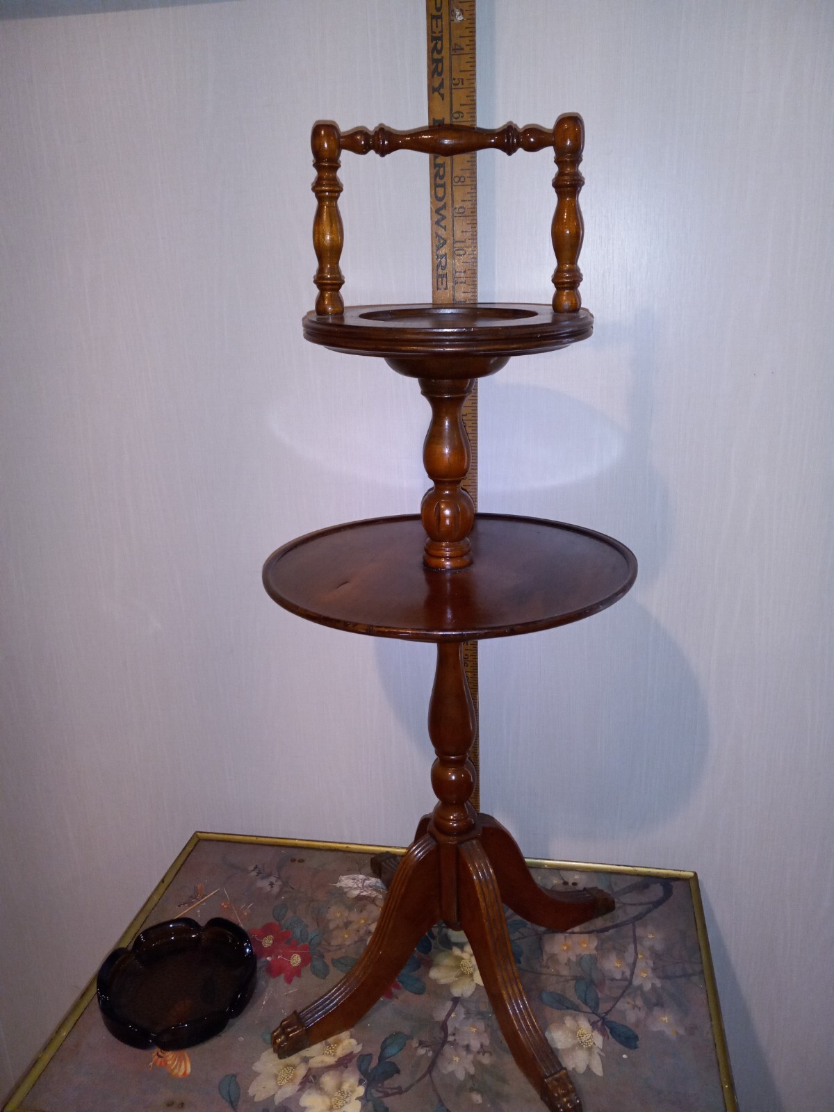 Stand  29.5" Tall, Smoke Glass Ashtray