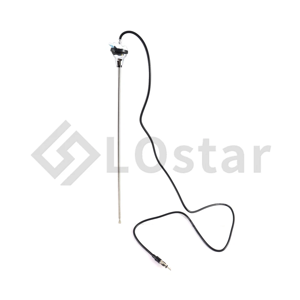 New 3 Section Retractable Nice Nos Vintage Style AM/FM Radio Antenna Round Base Foto 4 de 4