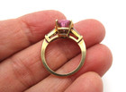 10K Yellow Gold Pink Ice Ring Size 5.75 [R323] — photo 6