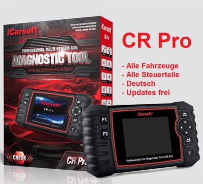 iCarsoft CR PRO Universeller 45 Auto Scanner ALLE SYSTEME OBD2 & Online Service 