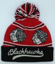 NHL Chicago Blackhawks CCM Vintage Cuffed Pom Winter Knit Hat Cap Beanie NEW