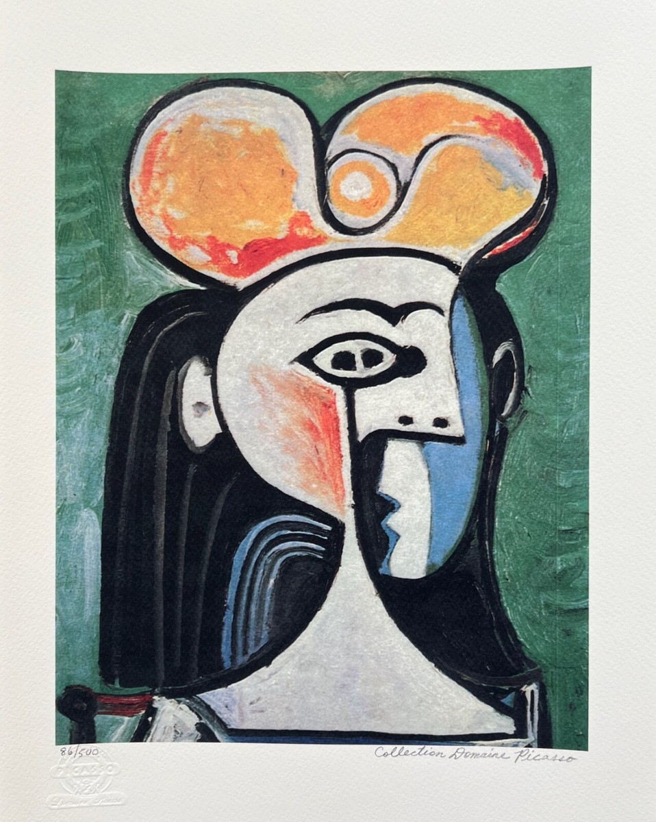 Pablo Picasso GIRL WITH BLACK HAIR Estate Signed Limited Edition