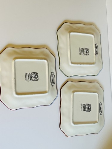 Set of 3 Tabletops Unlimited 8” Luncheon Small Plates Medici Hand Painted Fruits - Picture 11 of 18