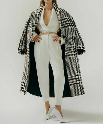 zara houndstooth coat