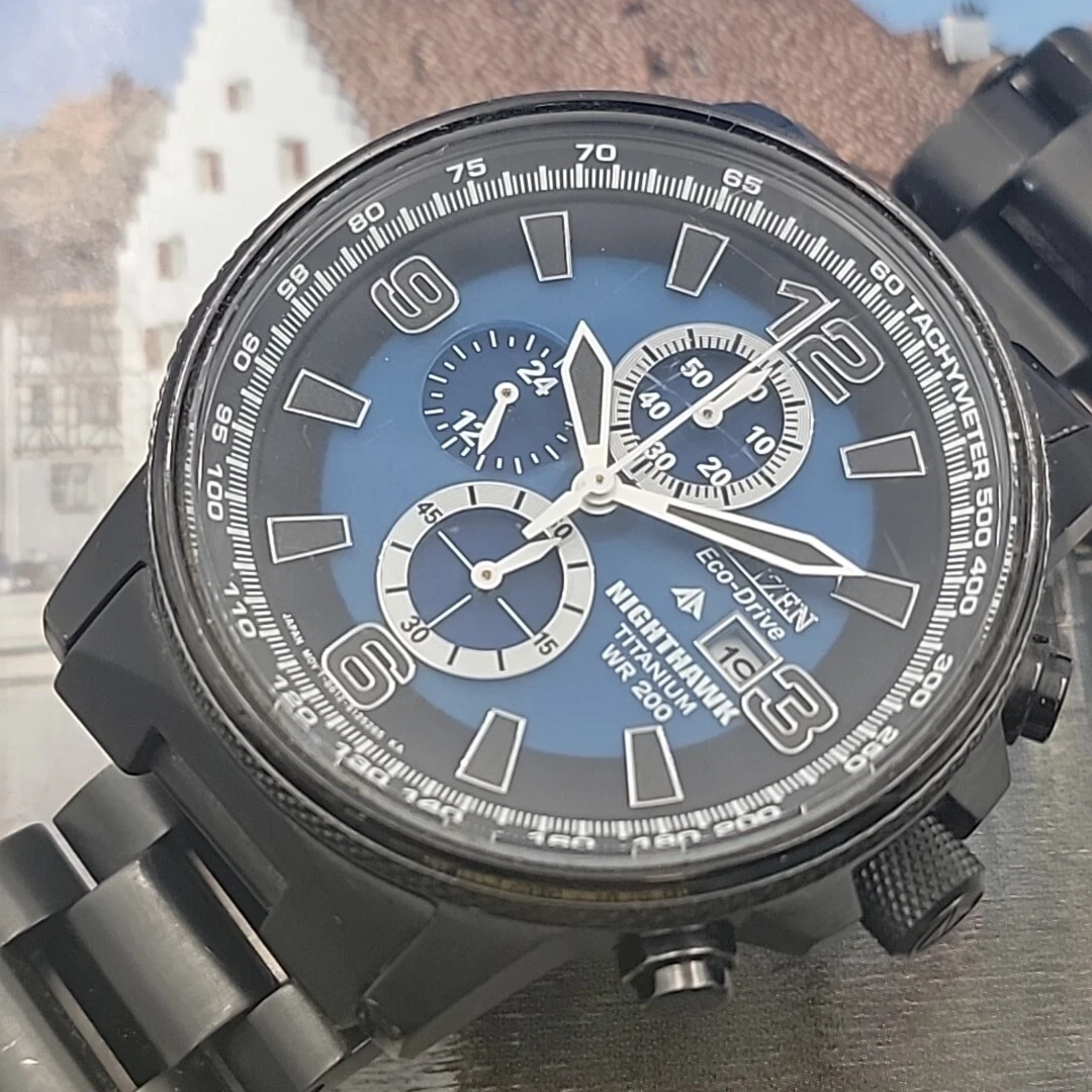 Citizen eco drive nighthawk best sale titanium
