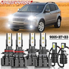 For Subaru Tribeca 2008-2014 6x LED Faros Altos/Bajos + Kit Bombillas Antiniebla