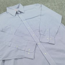 Brooks Brothers Dress Shirt Mens 17 4/5 Button Down Regula Fit Striped