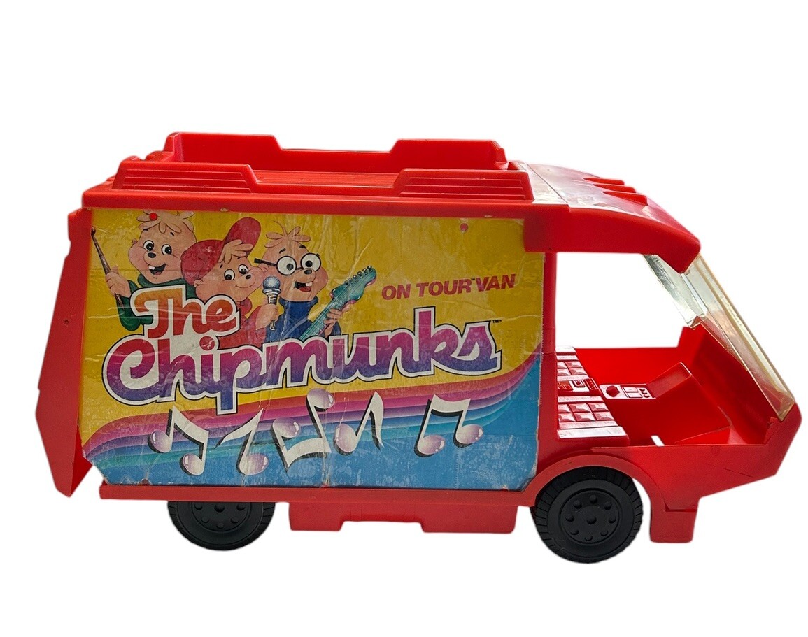 Vintage The Chipmunks On Tour Van Mobil Traveling Playset 1983